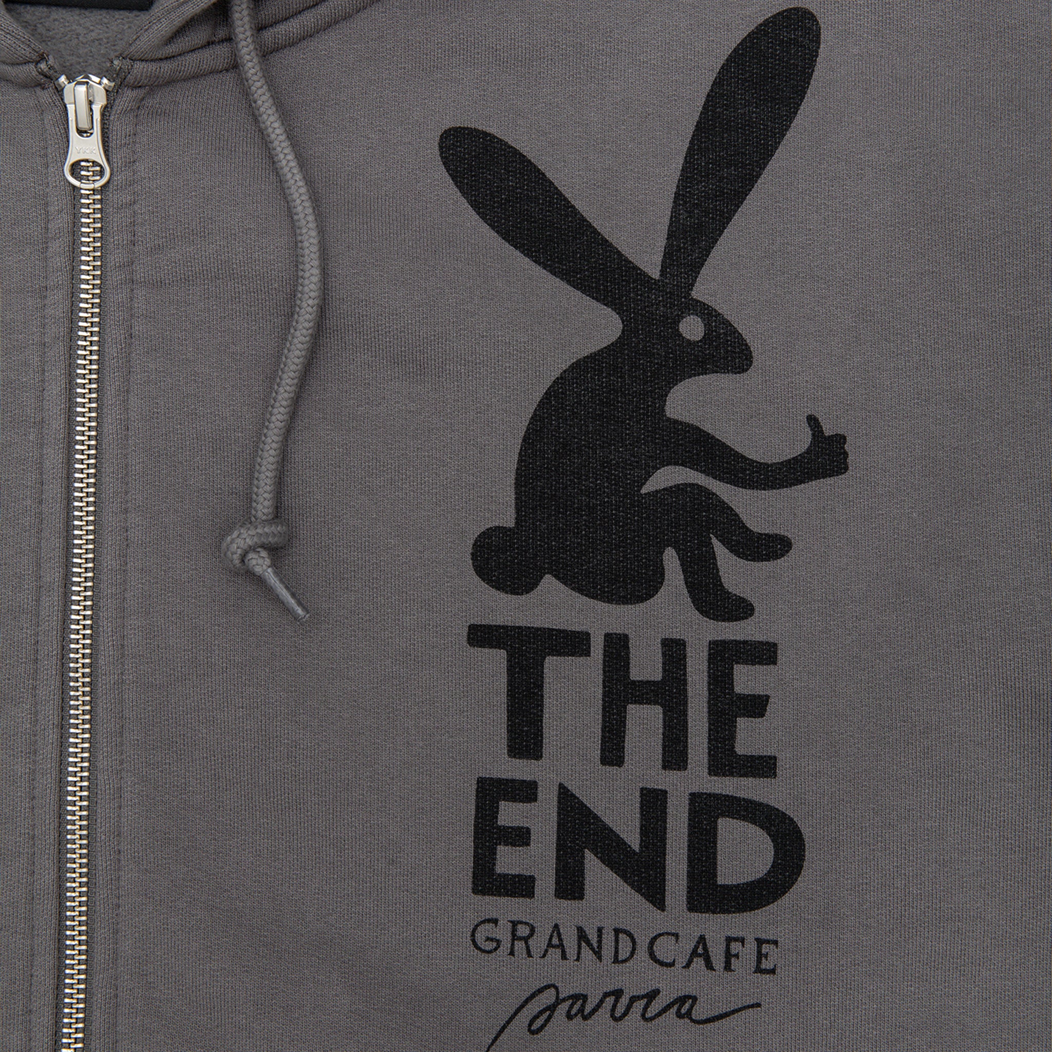 END THE BUNNY ZIP HOODED SWEATSHIRT - Image 4
