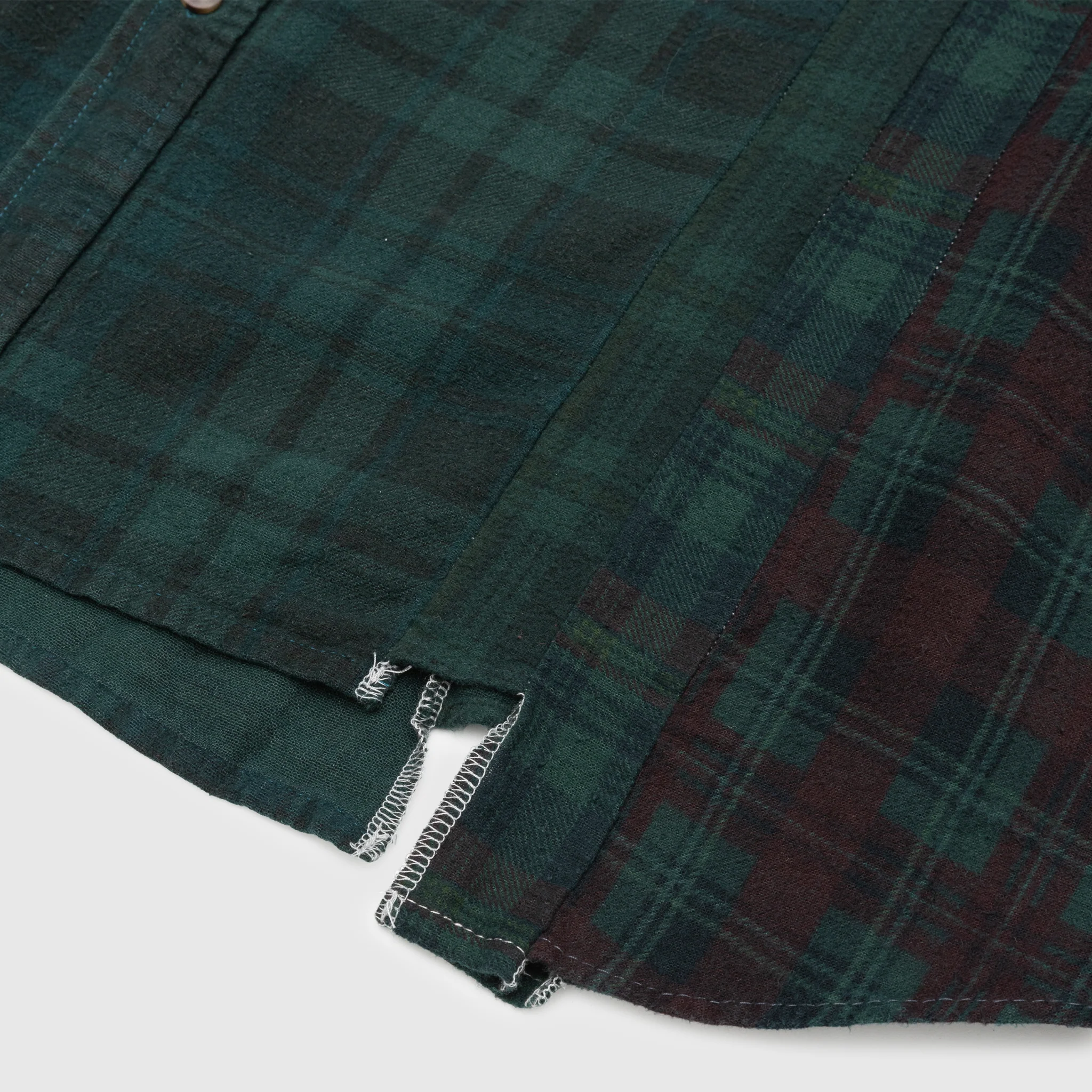 REBUILD BY NEEDLES 7 CUTS OVER DYE WIDE FLANNEL SHIRT - Image 5