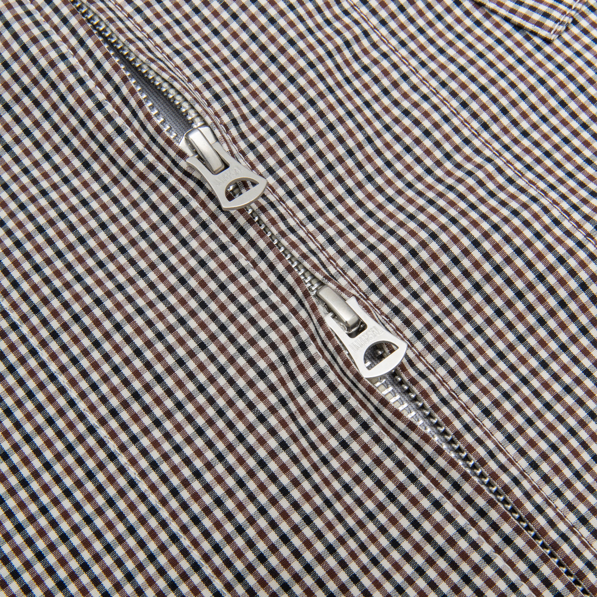 CHECKERED COTTON ZIP-UP SHIRT - Image 5