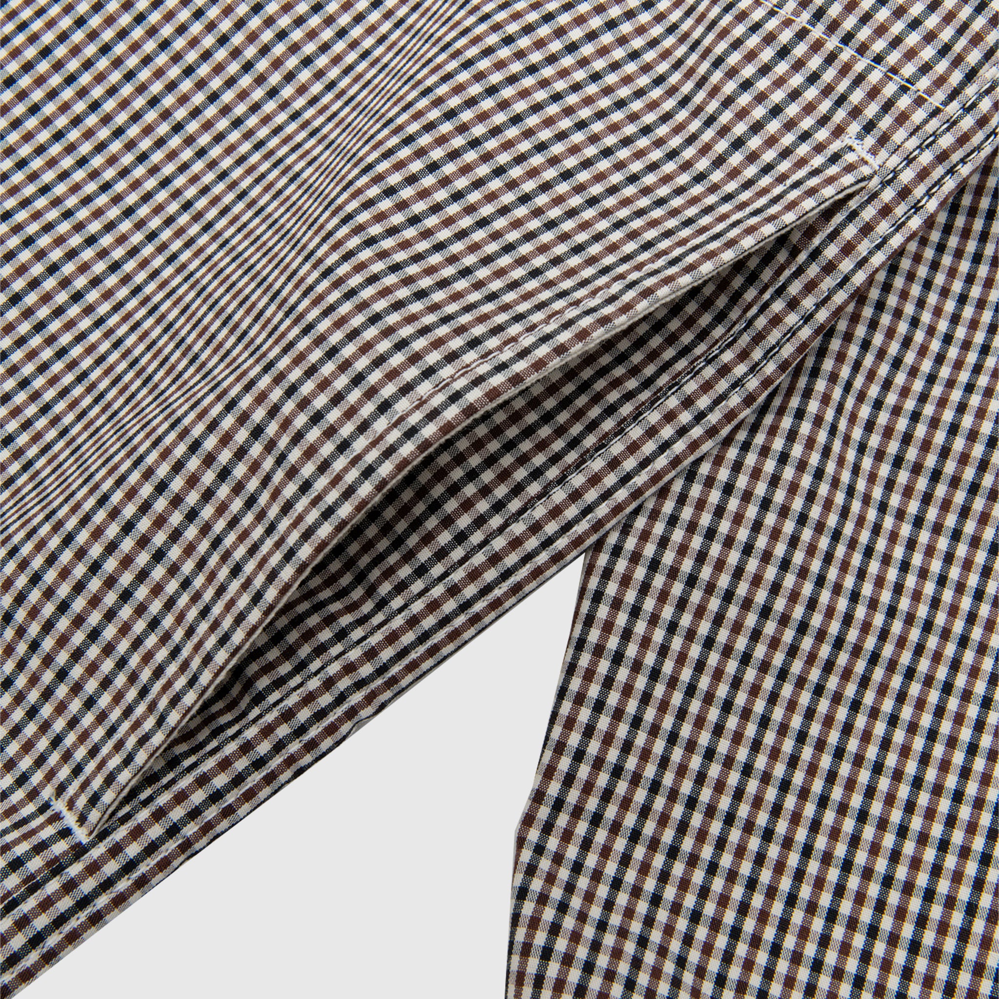 CHECKERED COTTON ZIP-UP SHIRT - Image 8