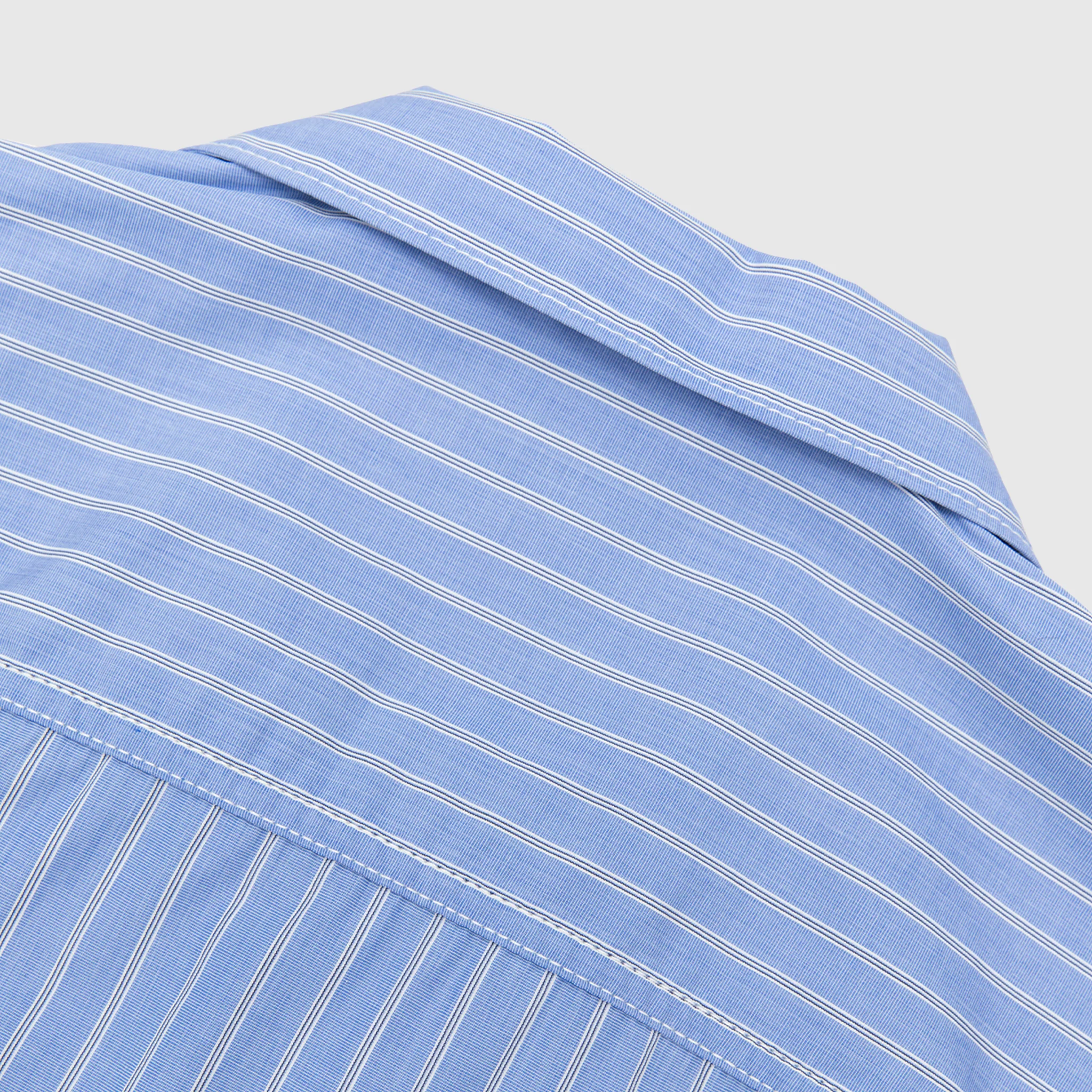 MEN'S COTTON OXFORD/LINEN STRIPED S/S SHIRT - Image 3