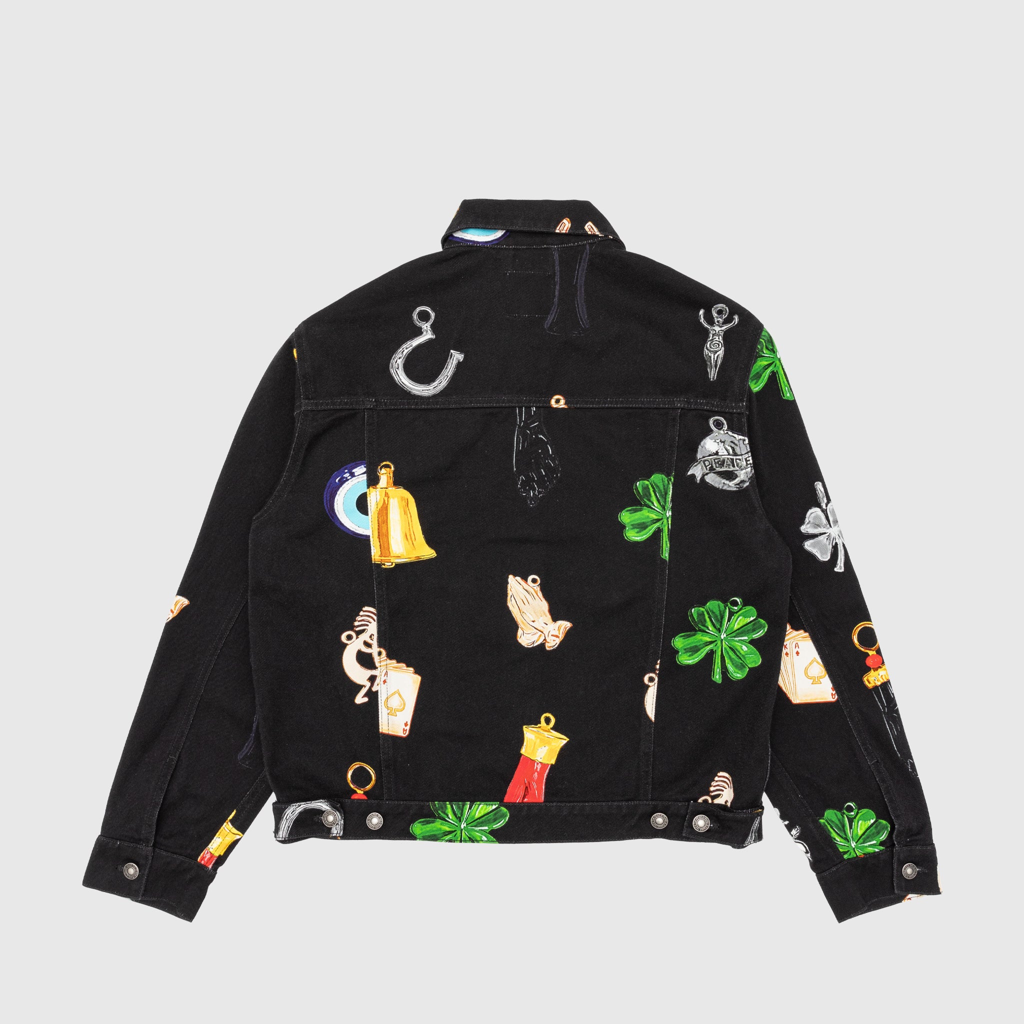 CHARM PRINT DENIM JACKET - Image 9