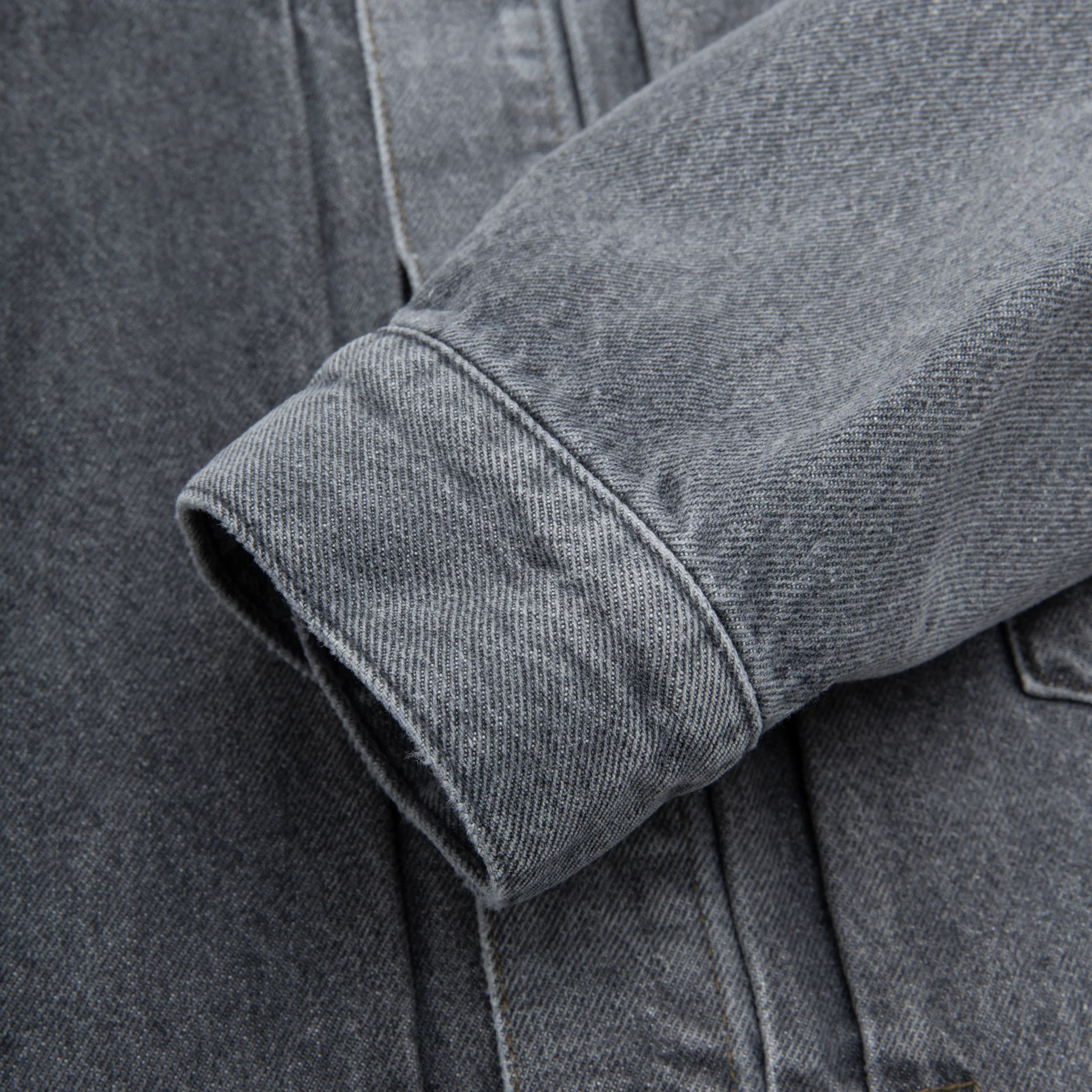 VINTAGE GRAY DENIM JACKET - Image 8